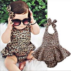 Animal print romper with attached skirt